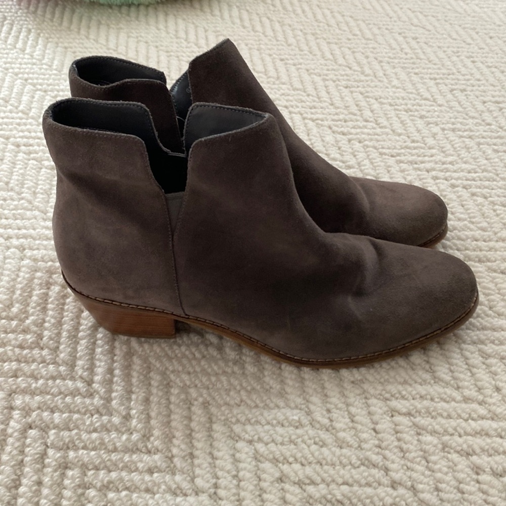 Cole Haan Gray Suede Ankle Boots